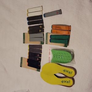 Plae sneaker velcro straps and insoles, new and used